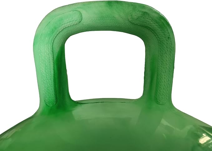AppleRound Hippity Hoppity Hopball with Pump, Sit-on Bouncy Exercise Ball with Handle, 22 inch / 55 cm for Kids & Teens Ages 10-13, Cloud Colors (Green)