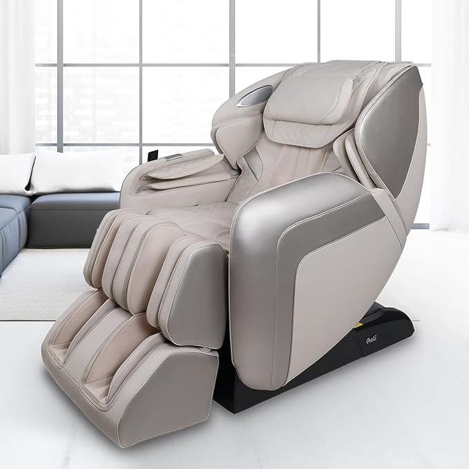 Osaki OS-Atai SL-Track Zero Gravity Full Body Airbag Massage Back and Calf Infrared Heat with Foot Roller Massage (Taupe)