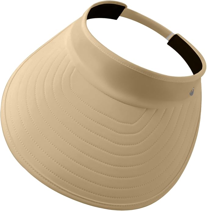 WANDER Sun Visor Hats for Women Wide Brim UV Protection Adjustable Large Golf Beach Cap Packable Travel Sport Visor