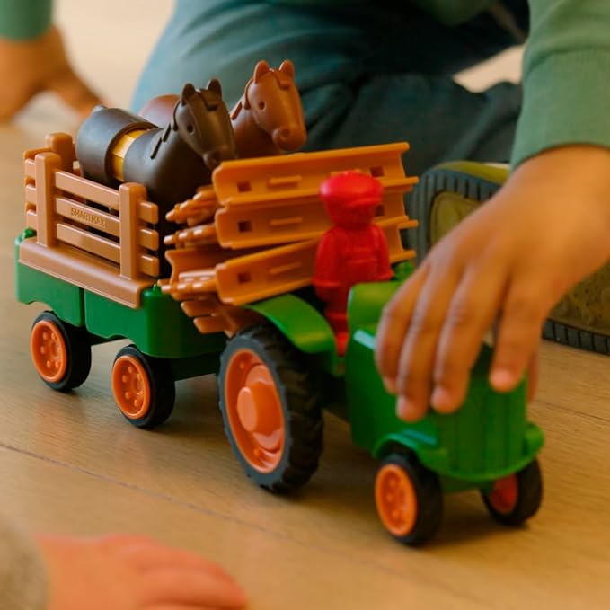 SmartMax My First Farm Tractor STEM Magnetic Discovery Play Set with Moving Tractor for Ages 1-5