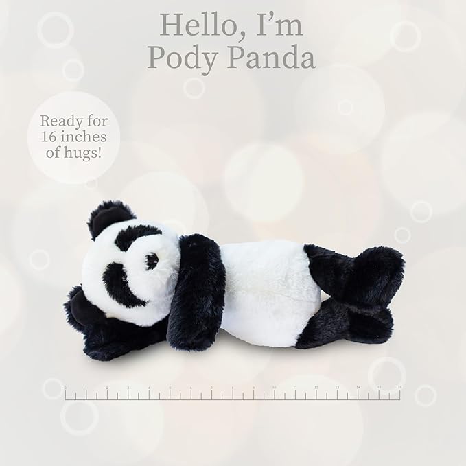 World's Softest Plush Pody Panda, Lushee, Large, 16" Stuffed Animal for Baby, Toddler, Kids, Adults - Panda Plush Toy-Adorable Toy Made from Kid-Friendly, Quality Materials