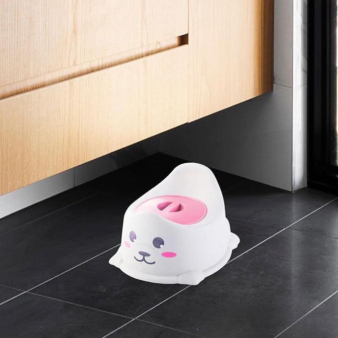 Portable Baby Potty Chair with Animal Design for Indoor and Travel Use, Gray