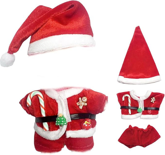 ‌Premium Knit Doll Clothing Set(NO Doll) - Soft Stretch Fit for 15cm/17cm Collectible Figures Multi-Style Outfits Stylish Miniature Clothes & Accessories Costume (14#Christmas)