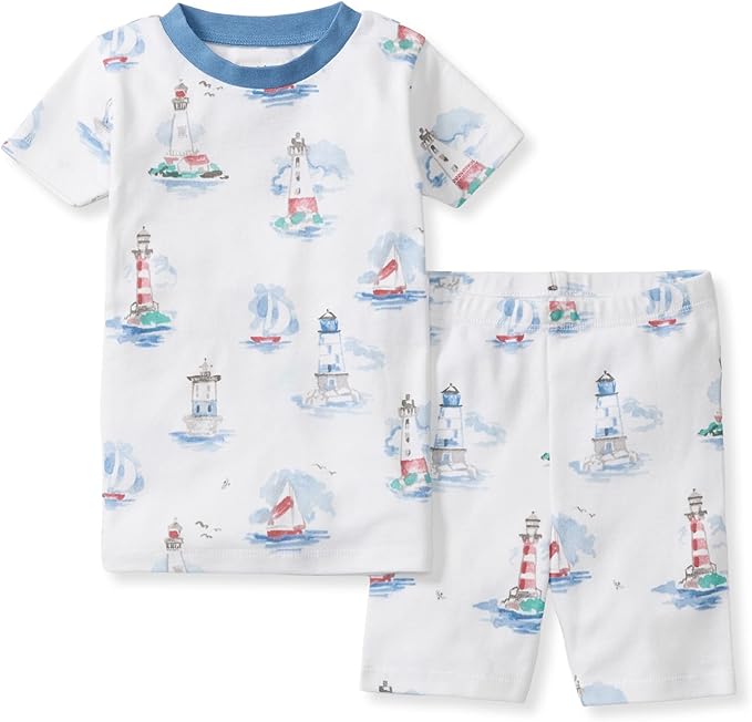 Burt's Bees Baby Unisex Pajamas, Short Sleeve Tee and Shorts 2-Piece PJ Set, 100% Organic Cotton