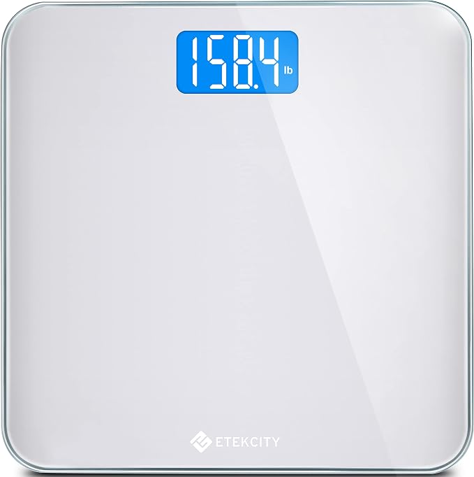 Etekcity Scale for Body Weight, Digital Bathroom Weighing Machine & Luggage Scale, Digital Weight Scales for Travel Accessories Essentials, Portable Handheld Scale with Temperature Sensor