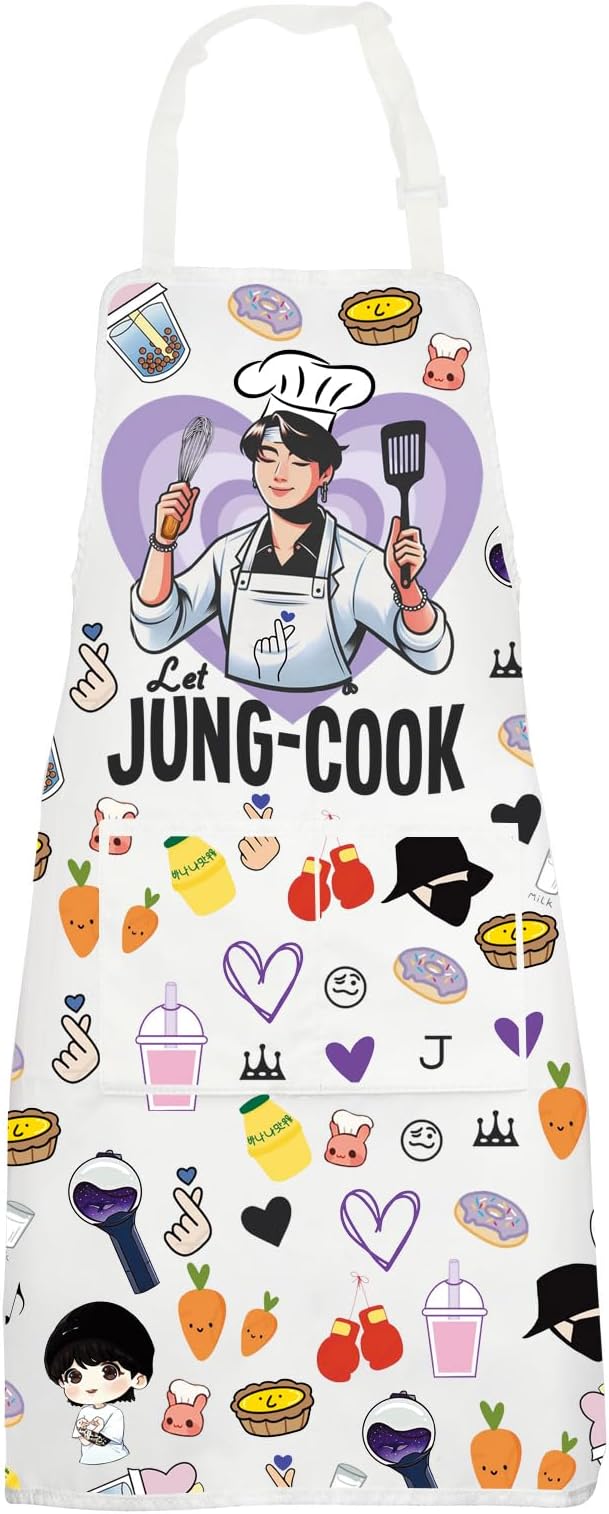 JNIAP Korean Group Kitchen Apron Korean Group Fans Gifts Korean Group Kitchen Gifts Korean Music Lover Gift