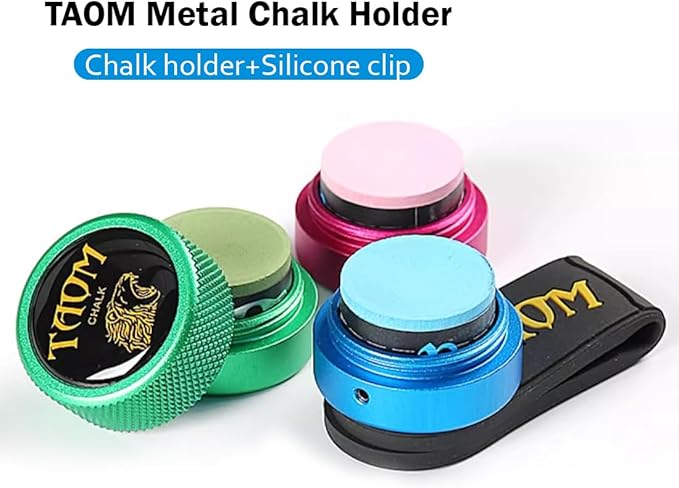 TAOM Pool Chalk Holder Round Shaped Practical Tool Billiards Accessories Magnetic Mini Chalk Tip Case Container Round Box Billiards