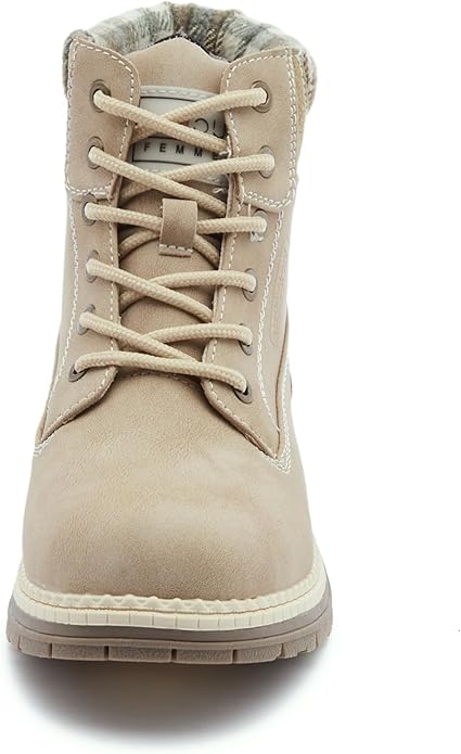 ANJOUFEMME Outdoor Hiking Boots for Women Waterproof - Womens Ankle Boots Lightweight Snow Winter Boots for Trekking Walking