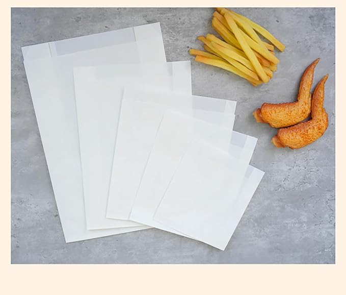 Feminine Hygiene Liner Bags Sanitary Napkin Disposal Bag Dry Wax Grease Resistant Bags Waste Receptacle Paper Liners Kraft Paper Sacks for Cookies Snacks 50pcs