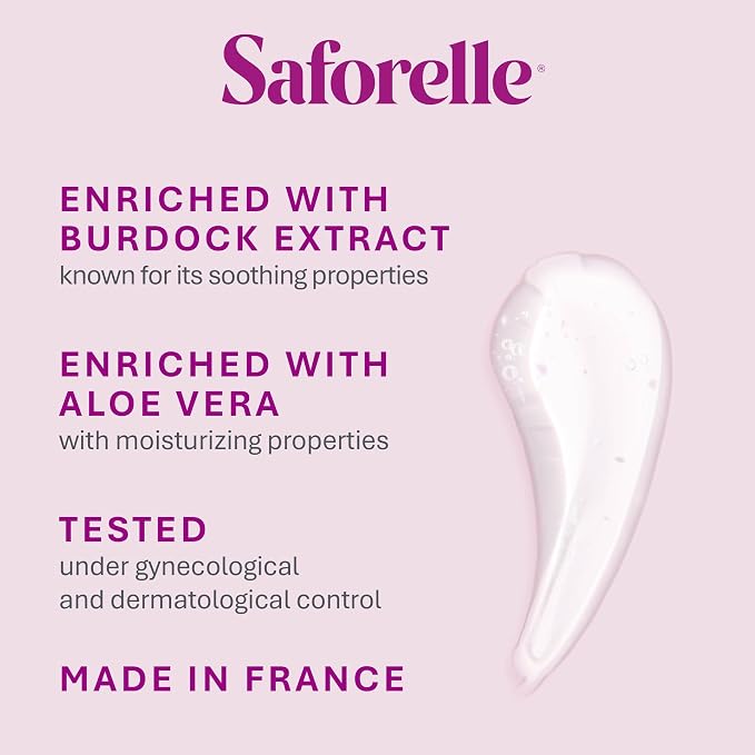 Saforelle Intensive Moisturizing Cleansing Care Feminine Wash, 250 ml | Feminine Body Wash with Burdock Extract for Soothing Daily Cleansing