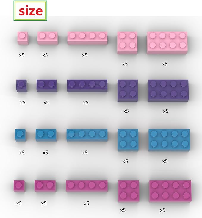 100 Pieces Building Bricks, Bulk Small Bricks for Building, Compatible with Lego Parts and Pieces, Creative Building Block Friends Toys for Girls Ages 6 7 8 9 10 Year Old