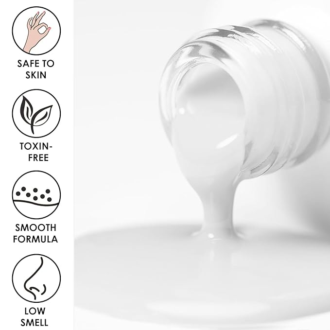 NovaCharm White Fingernail Polish - Milky White Nail Polish - Chip Resistant Long Lasting Nail Varnish - Air Dry Quick Dry Nail Gel - Nail Lacquer Nail Art Polish for Manicure DIY