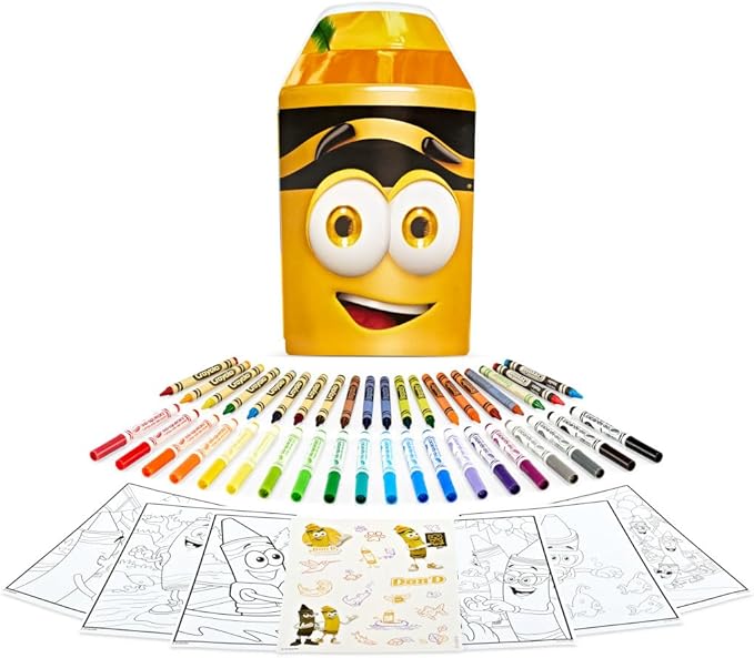 Crayola Coloring Set with Limited Edition Yellow Art Case, Limited Edition Crayons, 50+ Pieces, Gifts for Kids