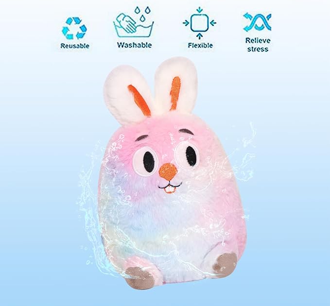 Rainbow Rabbit Plush Toy Rabbit Stuffed Animal Cute Easter Rabbit Plush Pillow Soft Plushie Doll Gifts for Kid Decor, Rainbow Rabbit Easter Plush（8 Inch）