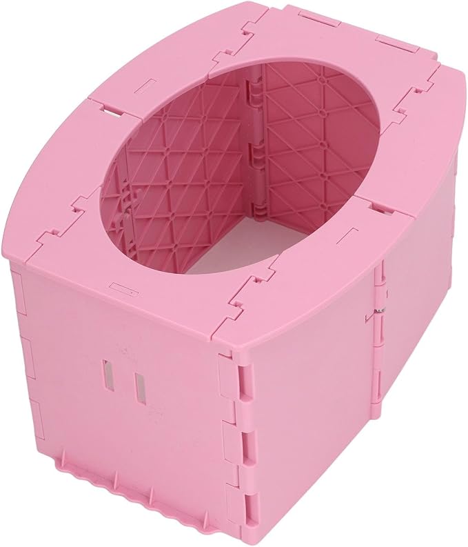 KIMISS Foldable Portable Toddler Potty - Travel & Camping Baby Toilet for Easy on Long Drives (Pink)