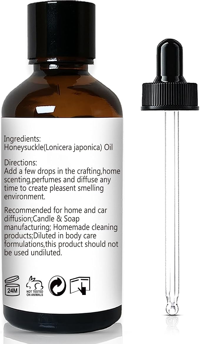 GM Gumili Honeysuckle Essential Oil, Home Fragrance Perfume, Scent Oil for Soaps, Candle Making, Dryer Balls, Diffusers, Laundry, Slime - 1 oz /30ml