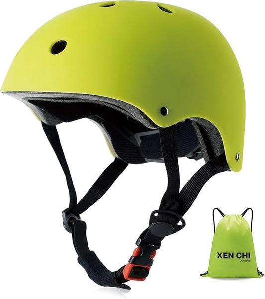 Kids Bike Helmet, CPSC & ASTM Certified, Adjustable EPS Protective Gear, 5 Colors, Multi-Sport for Boys & Girls, 11 Vents, Free Sports Drawstring Bag