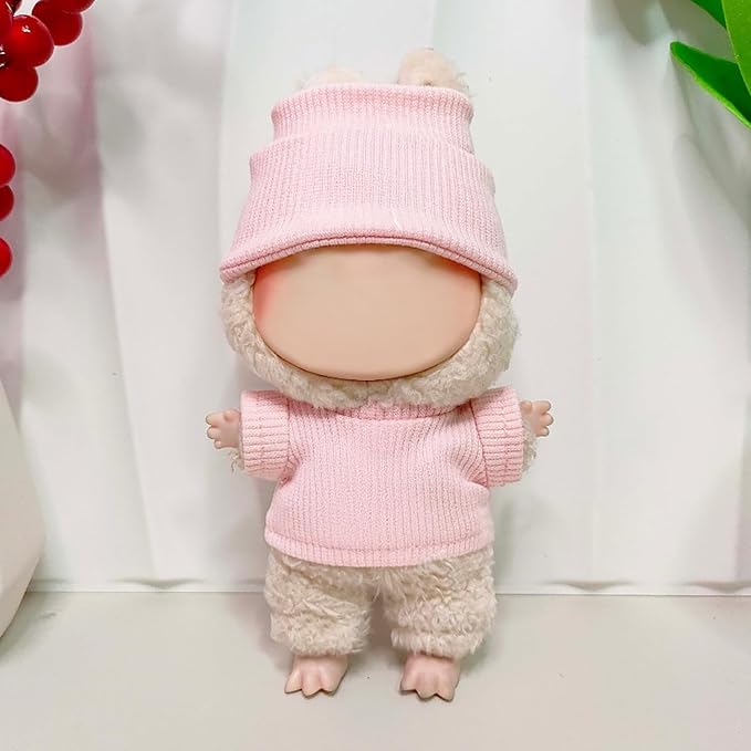 Clothes Fit for 17CM Doll, Fashion Doll Clothes Outfit Set Cute Theme Designer Toys Dress Accessories for Collector Fans Display (C Pink Set)