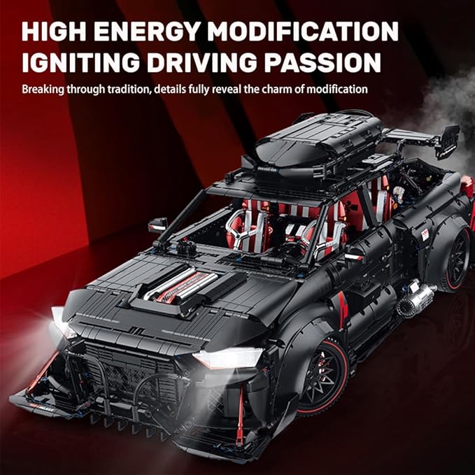 39023 Travel Sports Car 1:8 Building Blocks Set, 4198 Pieces MOC Racing Model, Challenging STEM Project - Super Car Construction Collection Set for Adults
