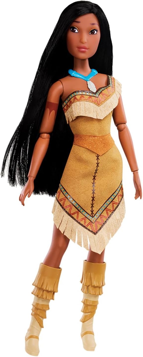 Disney Store Girl's Pocohontas Story Doll, Pocohontas, 11 inches, Fully Posable Toy in Glittering Outfit - Suitable for Ages 3+ Toy Figure, Gifts, New for 2023?