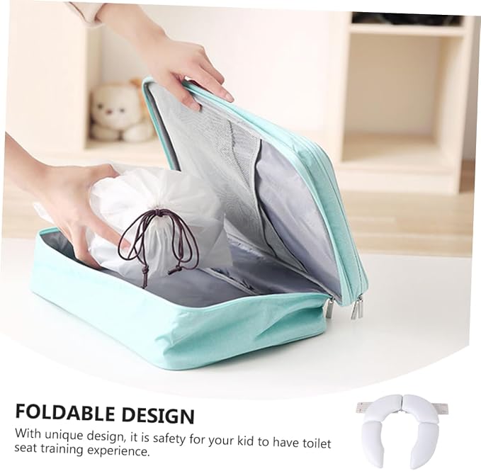 Toddmomy 1pc Toilet Mat Portable Folding Toilet Portable Seat Travel Toilet Seat Covers Padded Toilet Cover Travel Potty Liners Toddler Potty Toilet Trainer Ring Baby Seat Ring Seat Washer