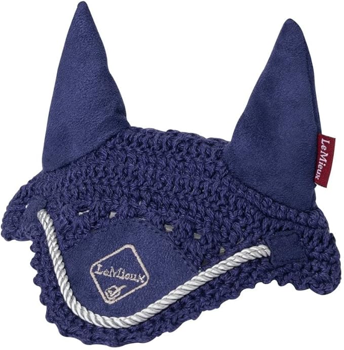 LeMieux Toy Pony Ear Bonnet for Toy Pony - Handmade Crochet - Super Soft - 3 Years + - Gift for Kids - Benetton Blue