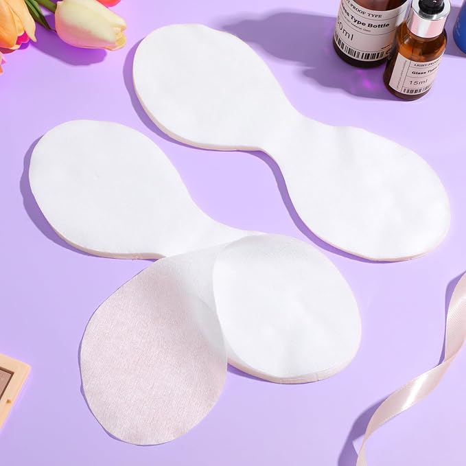 100Pack Disposable Eye Mask, Cotton Disposable Eye Mask, White Cotton Pads for Facial Treatments, Travel and Relaxation