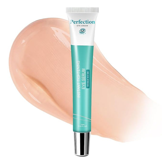 Instant Under Eye Lift Serum - Temporary Perfection Primer Tightener, Eye Cream Reduces Puffy Bags, Dark Circles & Crow’s Feet in Minutes, Anti Aging Wrinkle Remover for Mature Skin (1 PC, 0.51 Fl.Oz)