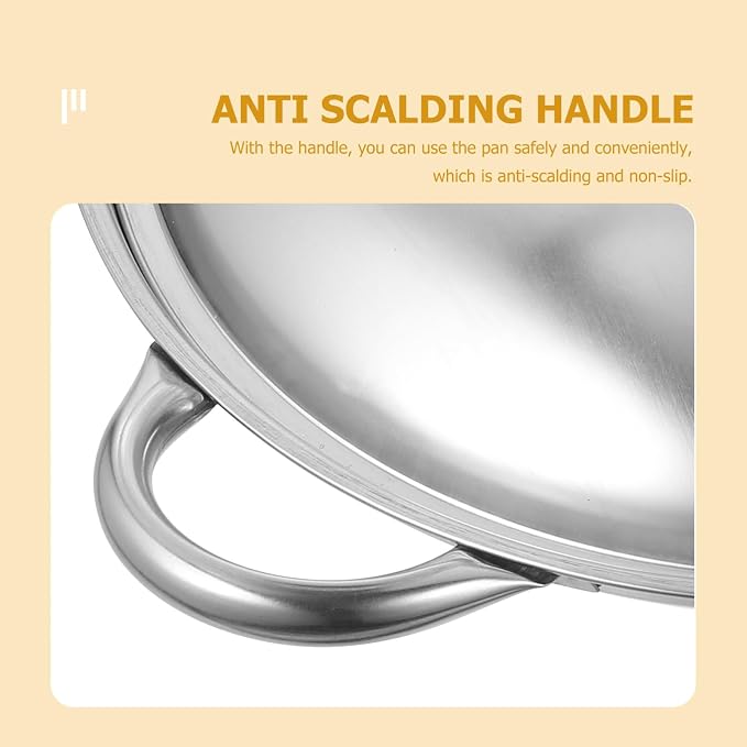 Stainless Steel Ramen Pot with Double Handle Korean Hot Pot Wok for Seafood Cooking for Home Restaurant Use Effortless Cleaning and Stylish Design