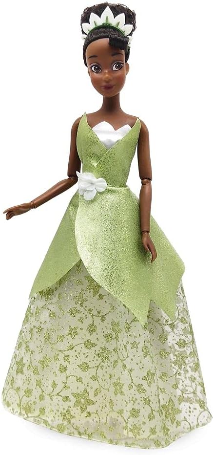 Disney Store Official Disney Princess Classic Doll (Tiana from The Princess and the Frog), 11 Inches, includes Brush with Molded Details, Posable Toy in Classic Outfit - Disney Princess Toys for Girls