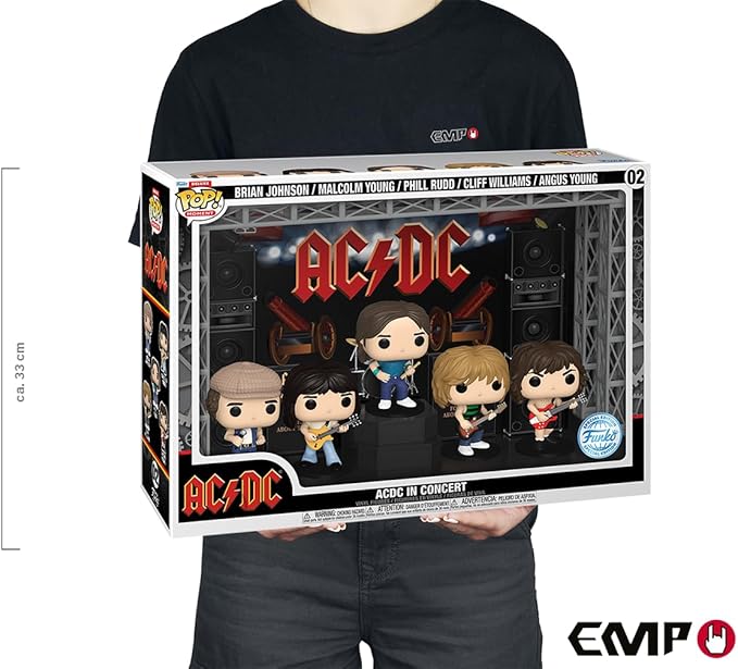 Funko AC/DC Pack 5 Figurines POP! Moments DLX Vinyl AC/DC in Concert 9 cm