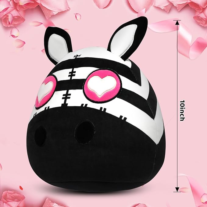 Zebra Plush Pillow Toy, 10-inch Super Soft Cute Zebra Unique Stuffed Animals for Sweetheart