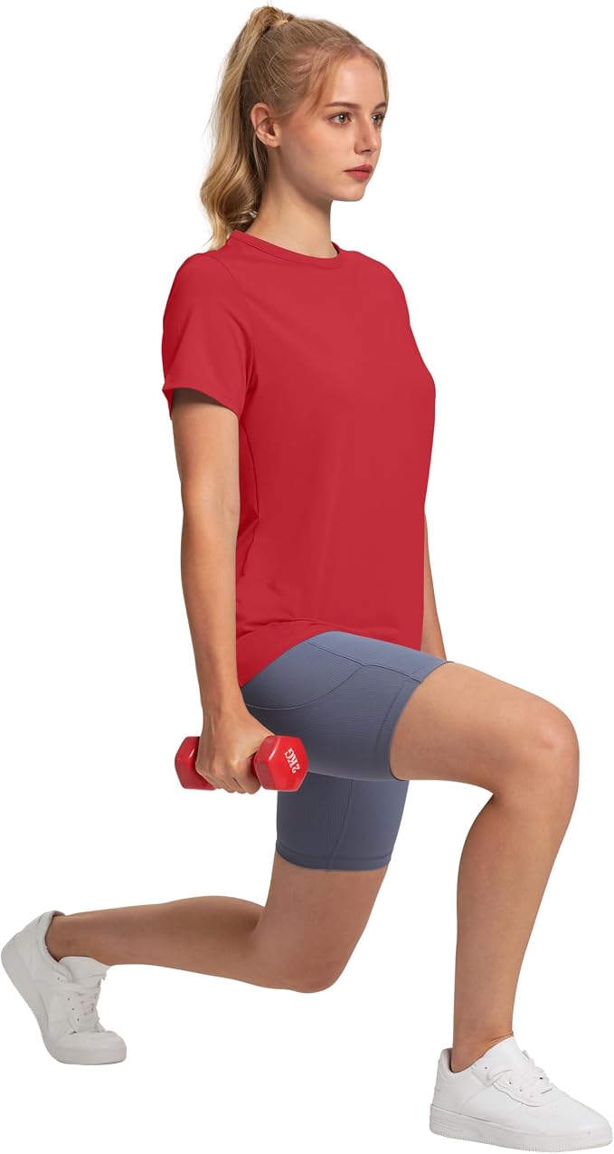 OFEEFAN Workout Tops for Women UPF 50+ Breathable Quick Dry Loose Fit T Shirt Outdoor Yoga Running Hiking Gym Tee Top