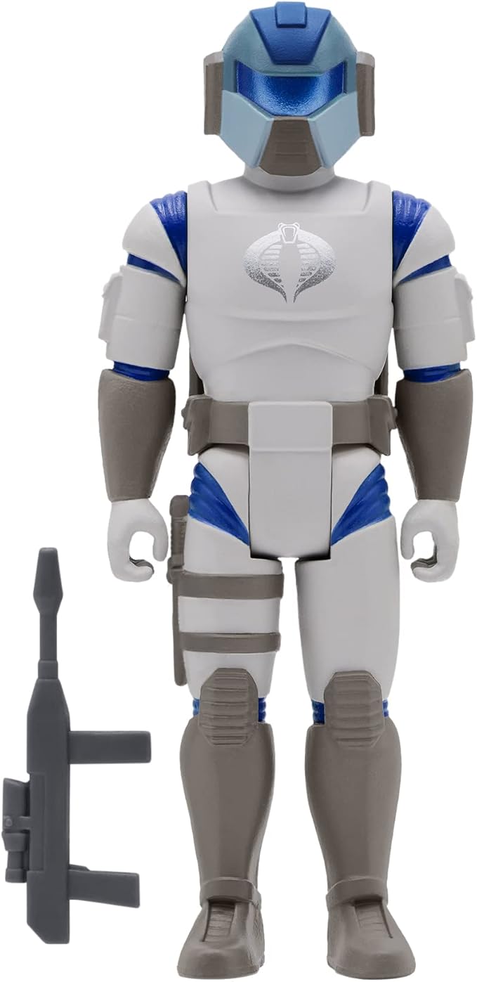 Super7 G.I. Joe Cobra Shocktrooper (Rifle C) - 3.75" G.I. Joe Action Figure with Accessory Classic Cartoon Collectibles and Retro Toys