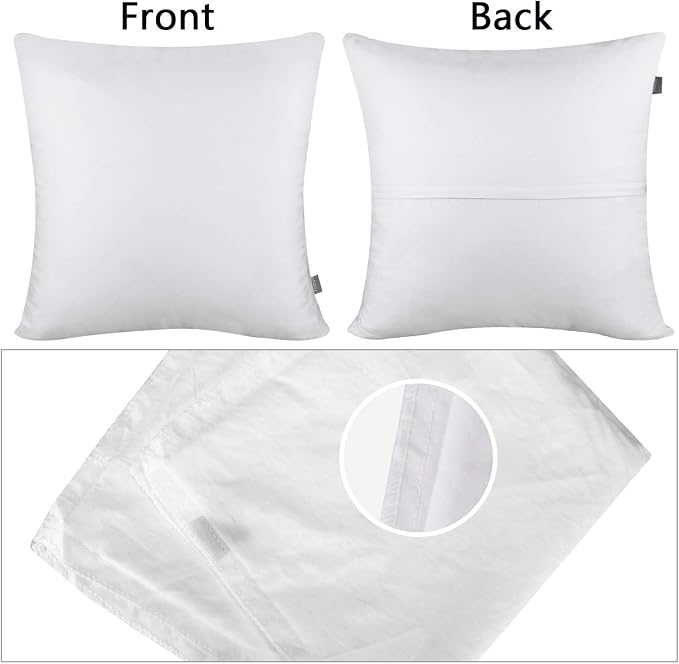 Thmyo 4-Pack 100% Cotton Comfortable Solid Decorative Throw Pillow Case, Square Cushion Cover Pillowcase Sublimation Blank Pillow Covers Valentines Day DIY Throw Pillowcase(22x22inch/55x55cm,White)