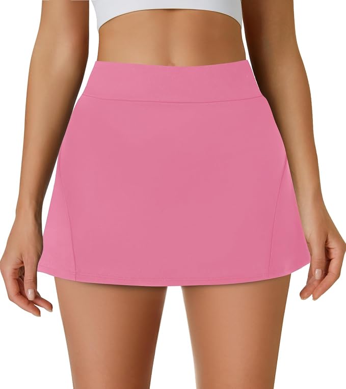 Womens Tennis Skirt Crossover High Waisted Skort with Pockets Shorts | Athletic Skirts for Golf Running Workout Pickleball, Aesthetic Activewear, Sporty Athleisure Style