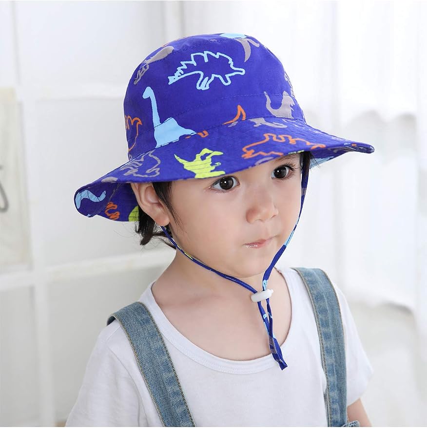 Baby Sun Hat UPF 50+ Sun Protective Toddler Bucket Hat Summer Kids Beach Hats Wide Brim Outdoor Play Hat for Boys Girls