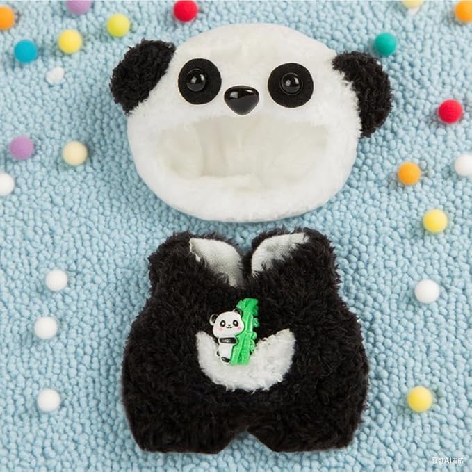 17cm Doll Clothes for Labubu - Plush Clothes for Dolls Outfit - Accessories for 17cm Dolls Clothes -Cute Panda Costume, No Doll Included
