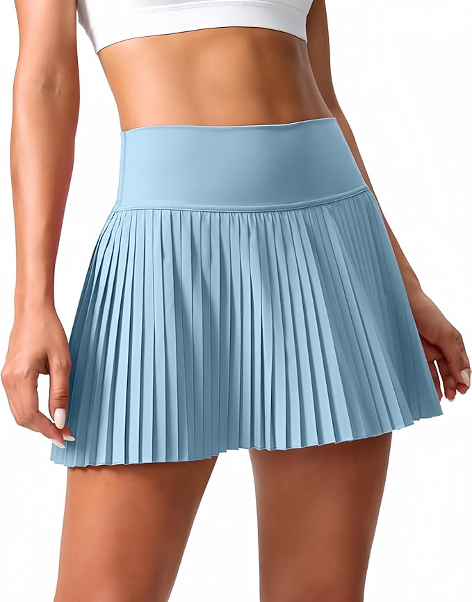 Pleated Tennis Skirt for Women with Pockets Shorts Women's High Waisted Lightweight Athletic Golf Skorts Skirts