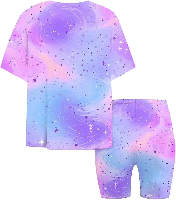 K-POP DEM0N Hunters Outfits for Girls, 2 Piece T-Shirts and Apparel Sets Birthday Gift