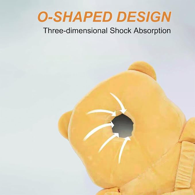 Baby Head Protector Backpack, Toddler Baby Head Protection Backpack with Baby Knee Pads Alarm Function for Walking & Crawling, Soft, Breathable and Wearing Safety Baby Head Protector