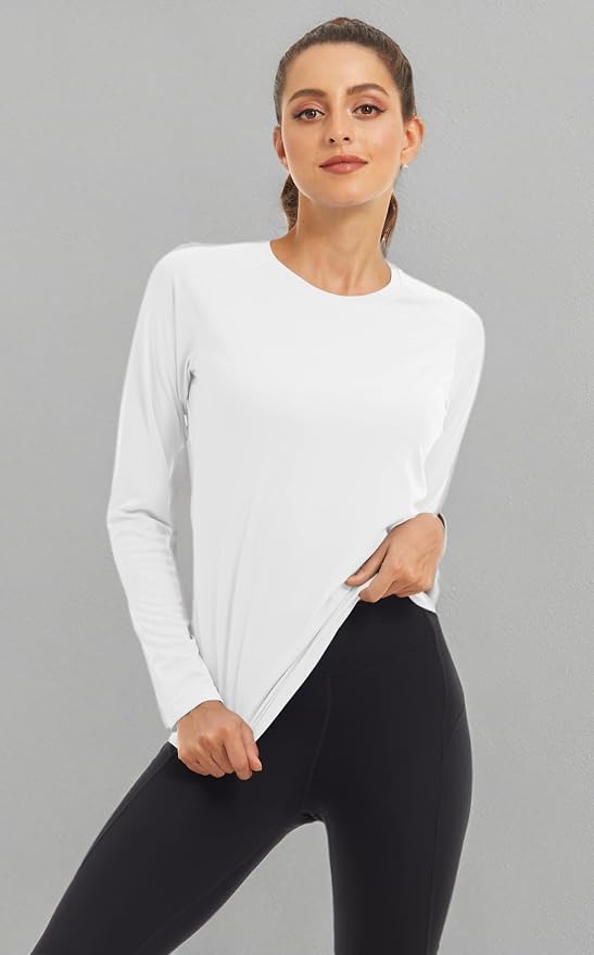 MAGCOMSEN Women's Long Sleeve Shirts UPF 50+ Sun Protection Shirts for Hiking Fishing Workout Rash Guard