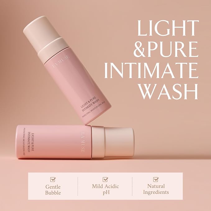 LA MUSE Daily Feminine Wash | pH Balanced Paraben-Free Vaginal Wash | Micro Bubble, Soft & Mild Cleansing for Sensitive Skin | Plant Based Natural Intimate Hygiene for Women | 5.07 fl oz