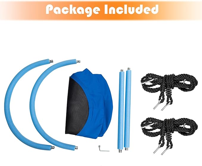 ARLIME 60” Flying Saucer Tree Swing, Oval Outdoor Flying Swing with Hanging Straps, Hooks, 700lbs Weight Capacity, Waterproof Platform Swing for Playground, Backyard, Playroom (Blue)