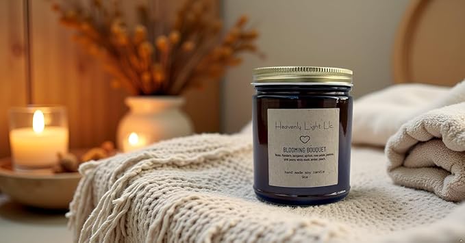 Heavenly Light LLC Blooming Bouquet 100% Non-Toxic 9 oz Scented Soy Wax Candles