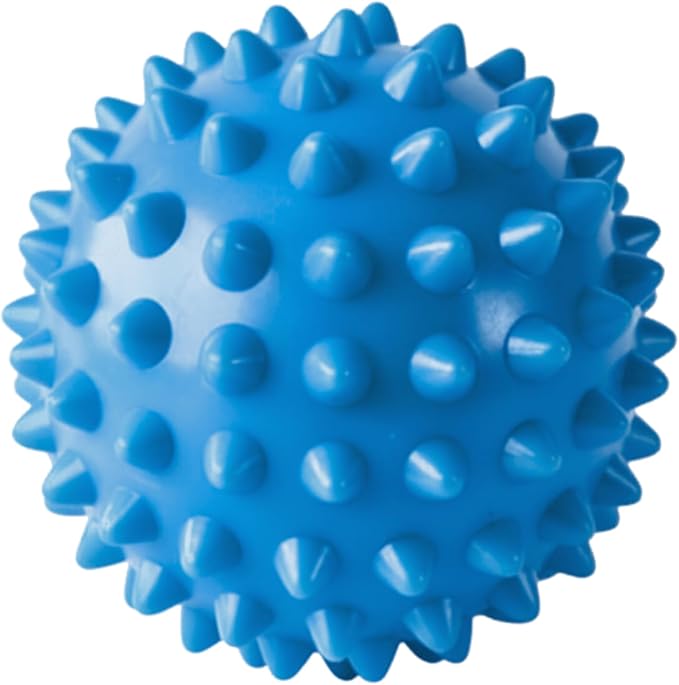 LEZER Spiky Massage Ball, Trigger Massage Point, Plantar Fasciitis, Deep Tissue Myofascial Release Tool, Foot Massager, Muscle Knot Relief, Physical Therapy, 3 in（Blue）