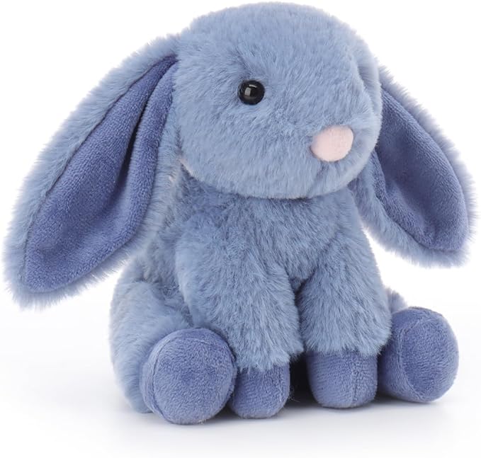 Apricot Lamb Navy Blue Bunny 15cm Stuffed Animals for Kids, Soft Cute Plush Toys for Baby Girl and Boy, 6 Inches