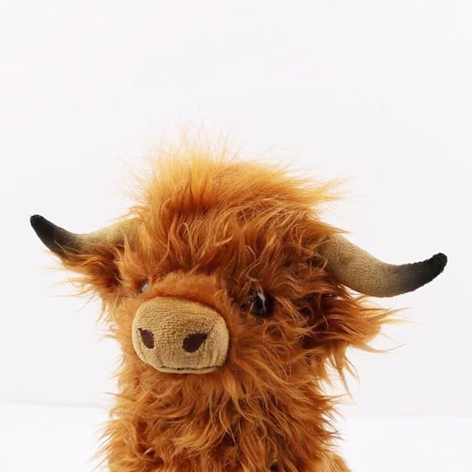 Highland Cow Stuffed Animal Cute Highland Cow Plush Doll Toy 10 inch for Girls Boys Christmas (highlandcow 25cm)