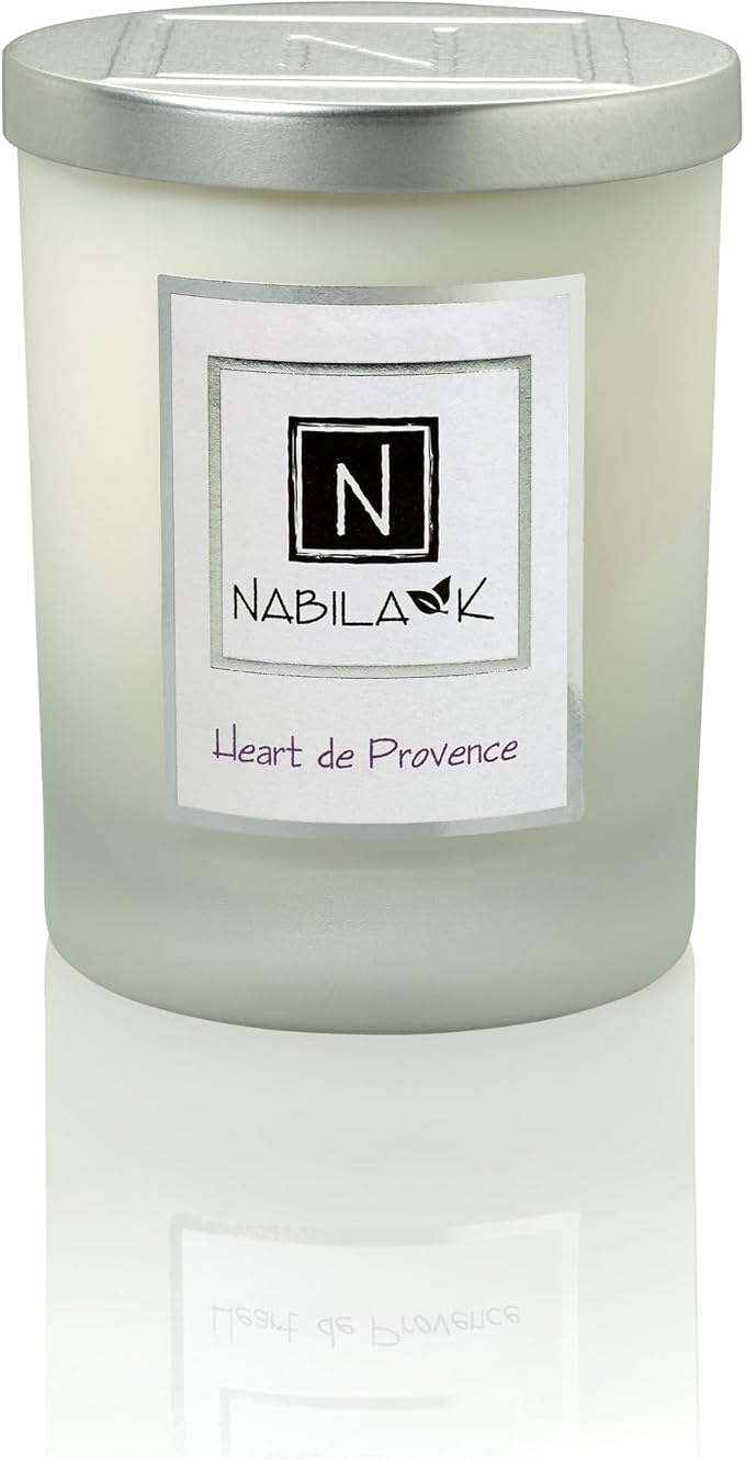 Nabila K – Heart de Provence - Soy-Based Candle – French Lavender - Hand-Poured - Cotton Wick - Aromatherapy Candle w/Essential Oils - Made in USA - 3 oz