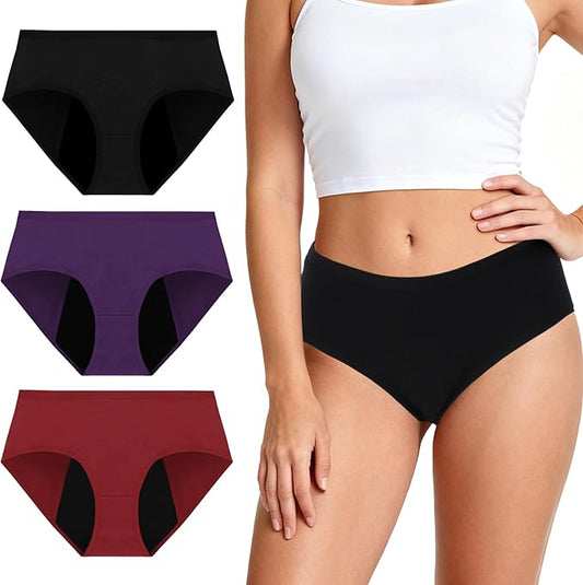 Period Underwear for Women, Overnight Panties Washable& Reusable | 60ML High Leak Proof Underwear, Breathable Cotton Period Briefs for Women/ Girls/ Teens/ Incontinence/ Postpartum